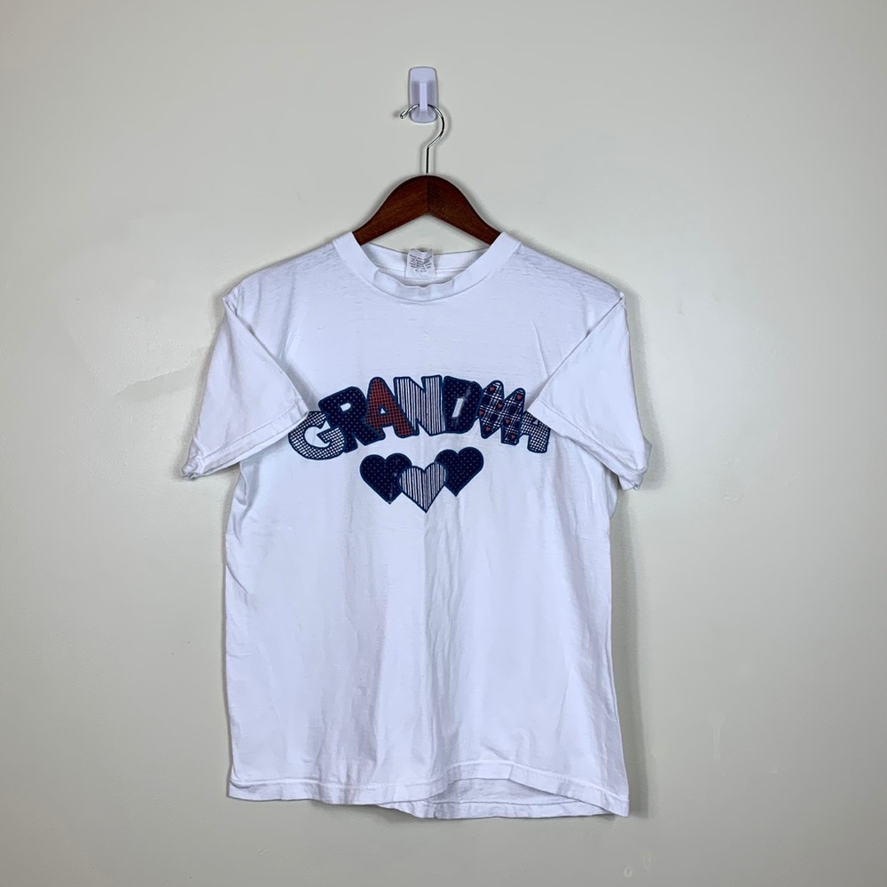 Vintage 80s grandma shirt single stitch USA made